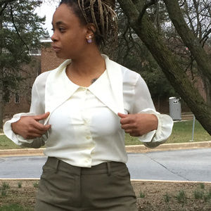 Small Off-White "Extra" Blouse from Express